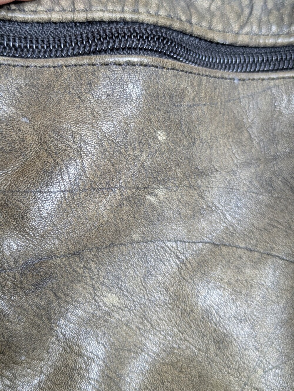 Vintage Green Patchwork Small Leather Shoulder Bag - Picture 2 of 10